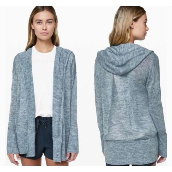 Lululemon Calm and Collected Wrap  Heathered Sailboat Classic Navy Size Medium - Picture 2 of 9